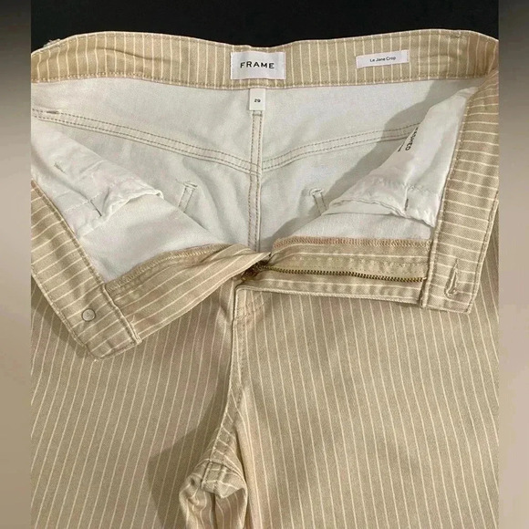 Frame Le Jane Straight Leg Jeans Cream Tan - Picture 4 of 15